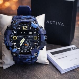 ACTIVA By INVICTA Navy Blue Tactical Digital-Analog Watch